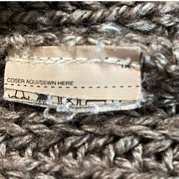 Mango Taupe Ribbed Crew Neck Sweater Women Size S - Picture 5 of 9